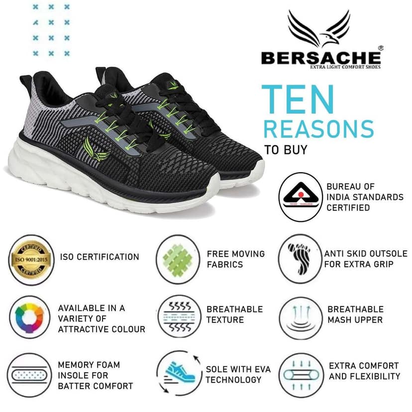 Bersache Premium Sports ,walking,Gym,cricket, Trending Running Shoes For Men's view 7