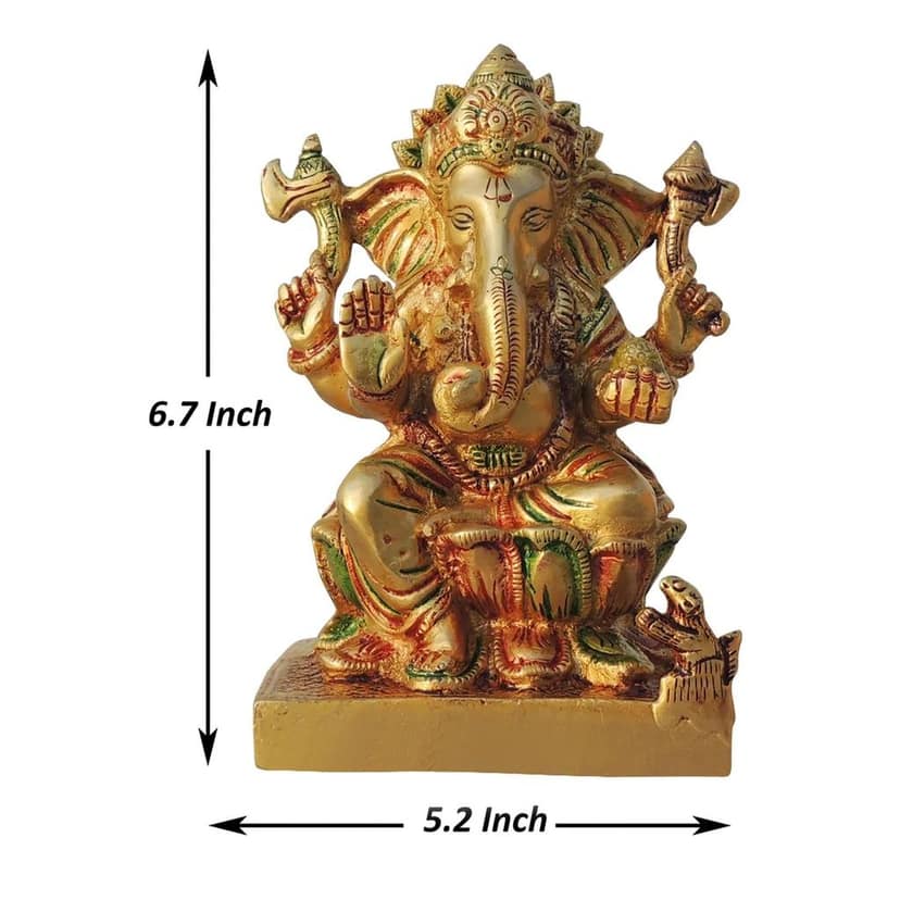 Brass Showpiece Ganesh Ji God Idol Statue (BSMAS667 B) view 2