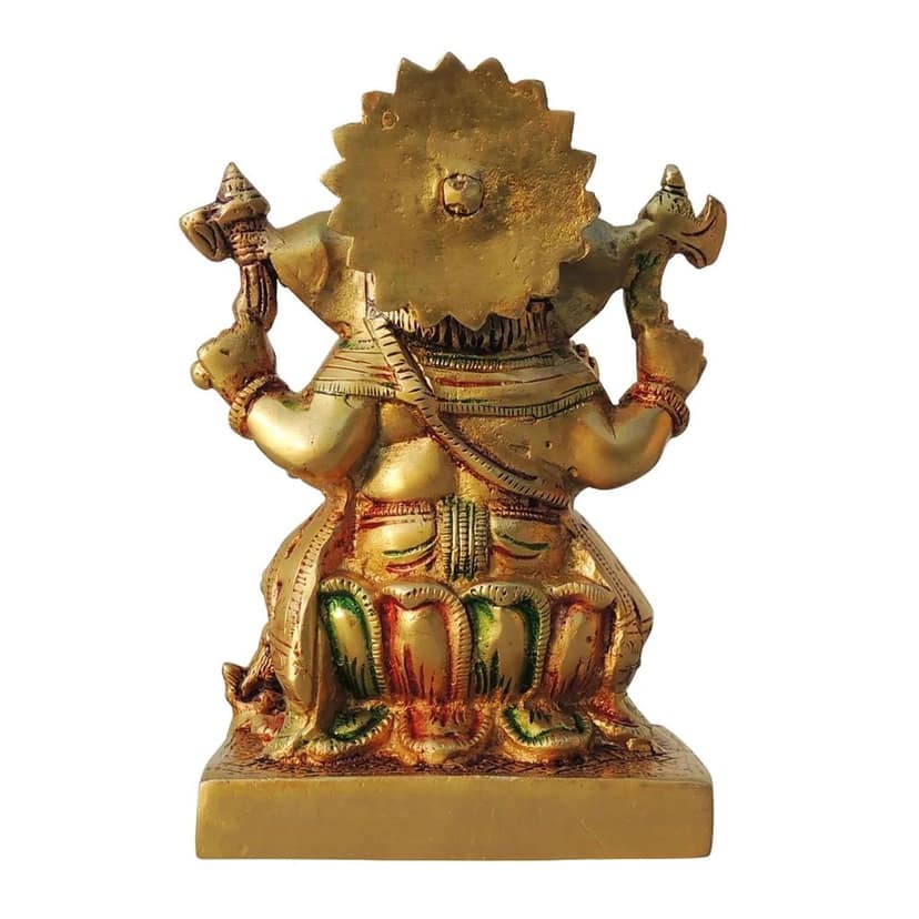 Brass Showpiece Ganesh Ji God Idol Statue (BSMAS667 B) view 4