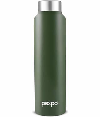 Pexpo Stainless Steel Chromo Green Fridge Water Bottle 750ml mL ( Set of 1 )