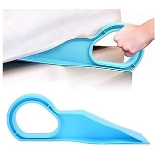 Mattress Lifter & Bedsheet Tucker Tool - Bed Making Stand, Mattress Elevator Wedge, Easy Bed Making (Blue) 1