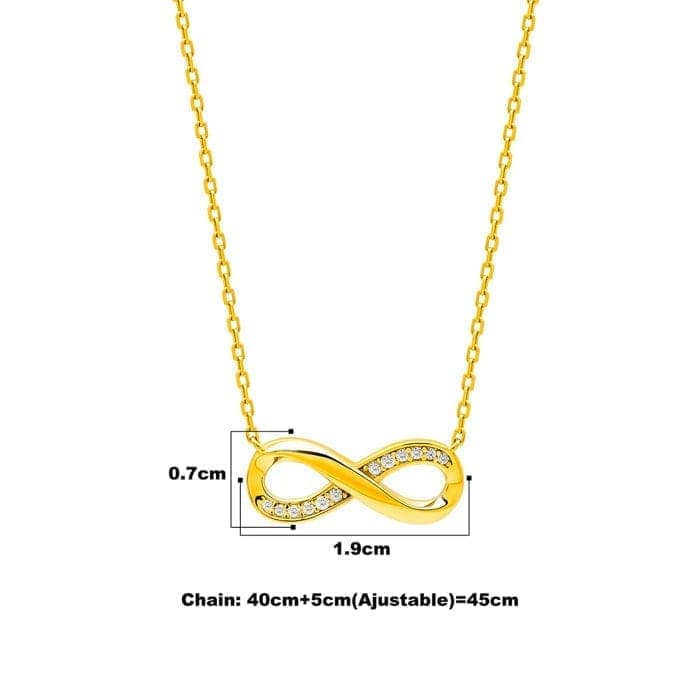 18k Gold Plated Silver Infinity Glow Necklace view 4