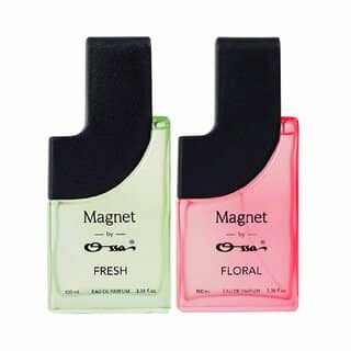 Ossa Magnet Fresh Floral Unisex Eau De Parfum Combo Long Lasting Fragrance Perfume for Men Women (Pack of 2)