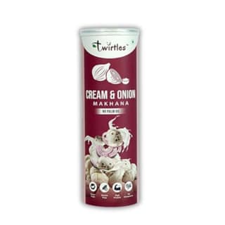 TWIRTLES CREAM & ONION MAKHANA - 75 gm - One pack of roasted makhana