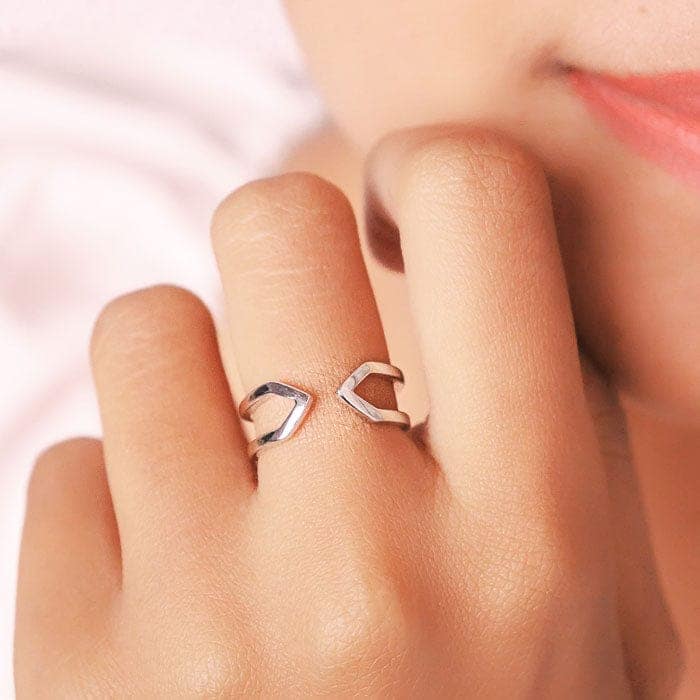 Silver Curve & Edge Ring view 2