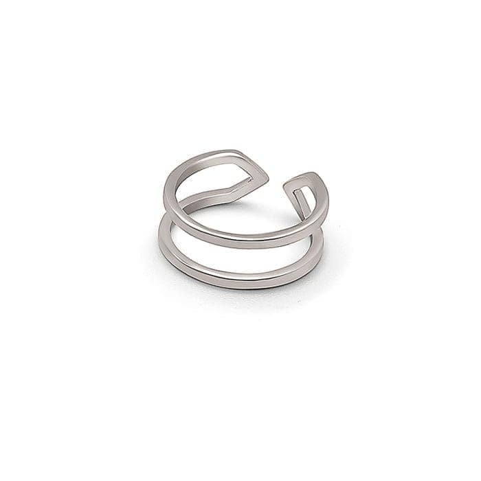 Silver Curve & Edge Ring view 5