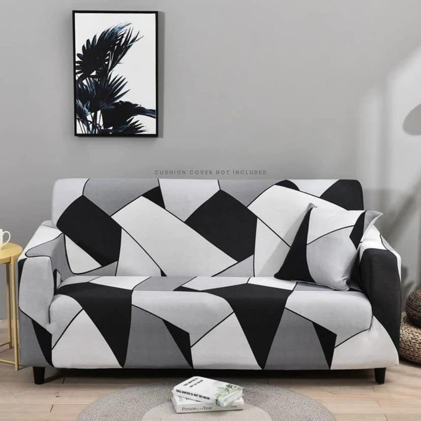 PENTHOOM Elastic Sofa Cover 3 Seater Fully Covered| Plain Sofa Cover Big Elasticity Sofa Cover with High-Density Fabric | Perfect Size Couch Cover Sofa Slip Cover