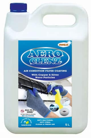 Aero Clenz 5 Litre - AirConditioner Filter Coating Spray | Split AC, Domestic Air conditioner, HVAC, automobile AC | Anti microbial & Anti viral | Makes the room or space free from viruses