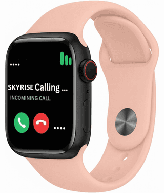 SKYRISE Limited Edition Smartwatch | Heart Rate | Steps | Wireless Charging Smartwatch (Pink Strap, 2.09 Inch Big Sunlight Proof Display)