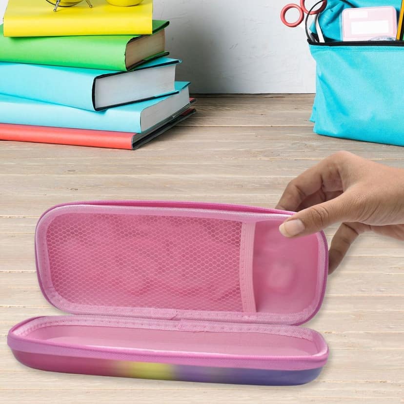 3D Cartoon Zipper Compass Box, Pencil Box (1 Pc / Mix Design) view 3