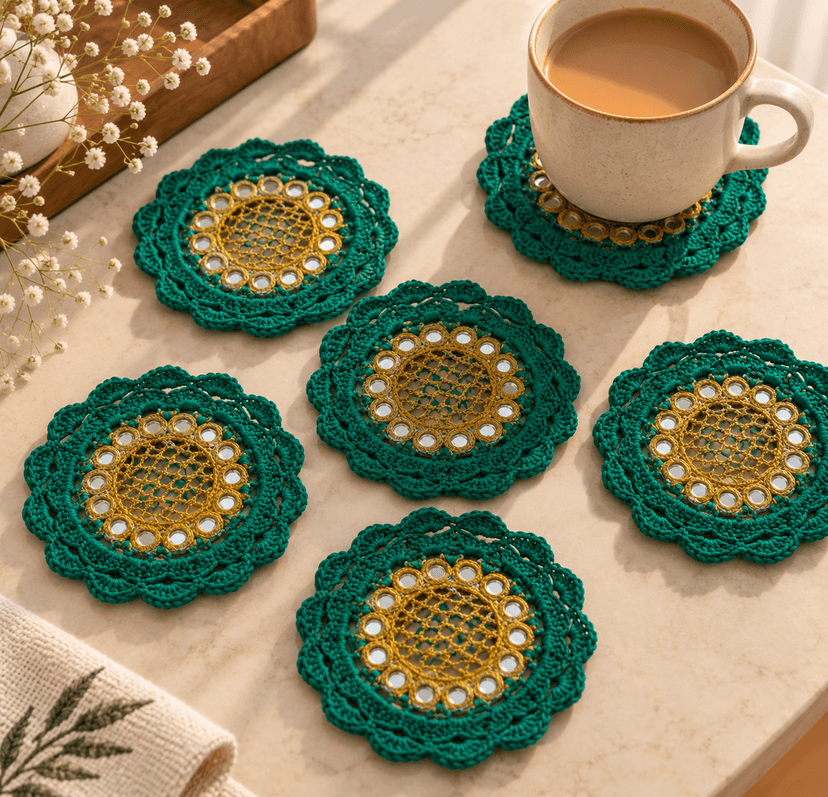 Handmade Decorative Tea Coaster for Cups and Dining Table