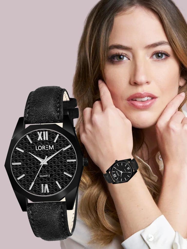 LOREM 3D Embossed Sylish Dial Analog Watch for Women-UF view 5