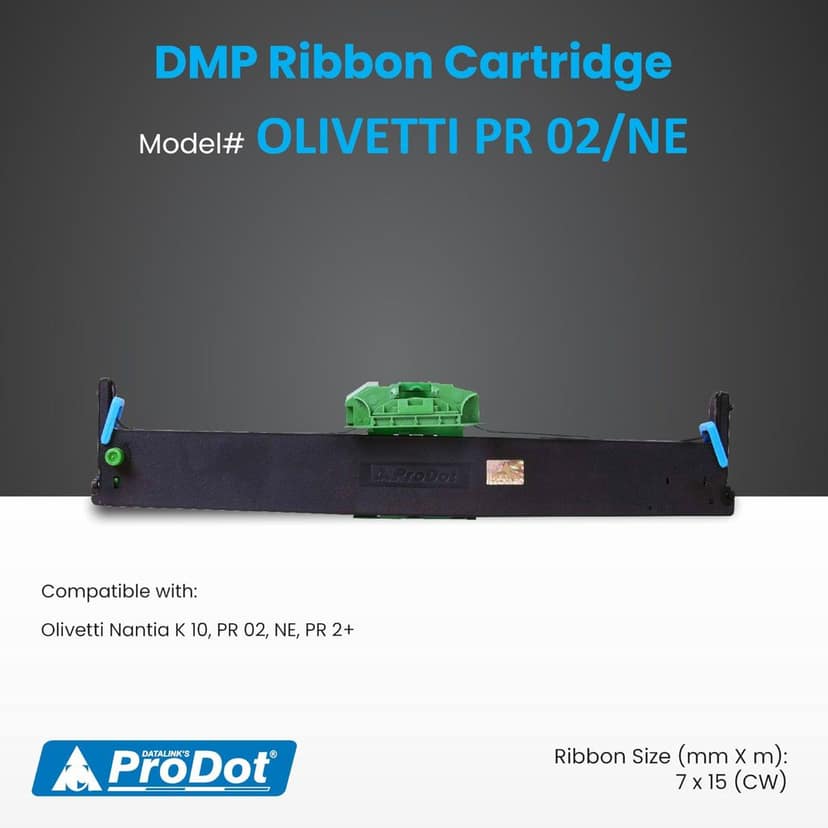 ProDot OLIVETTI PR 02/NE Dot Matrix Ribbon Cartridge Compatible with Olivetti Nantia K 10, PR 02, NE, PR 2+ view 2