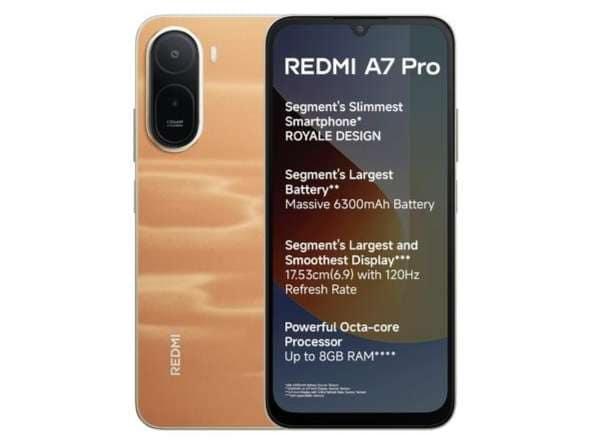 Redmi A7 Pro 4G Smartphone, 4GB RAM, 64GB Storage - Sunset Orange