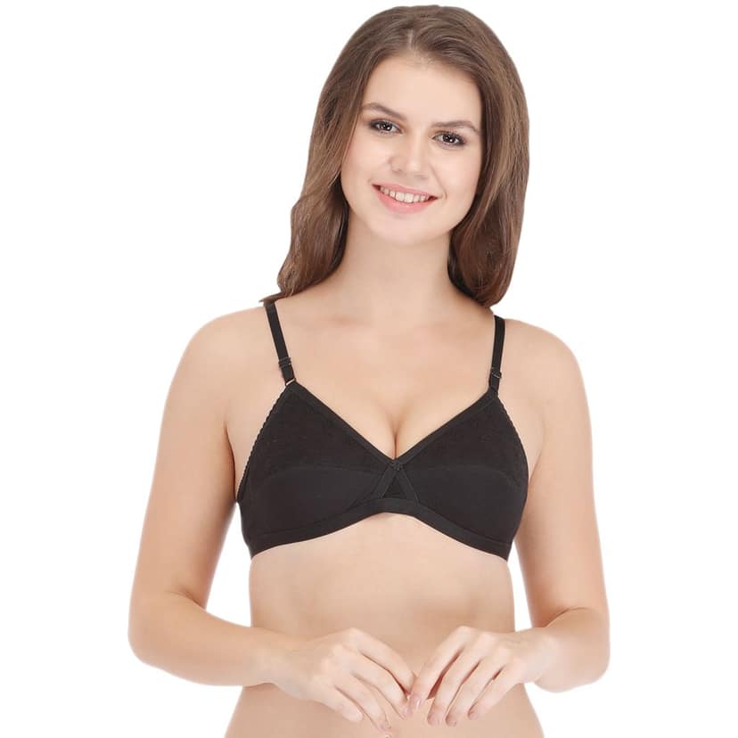 Bodycare Cotton Lightly Padded Non wired Tshirt Bra-Pack of 3 view 2