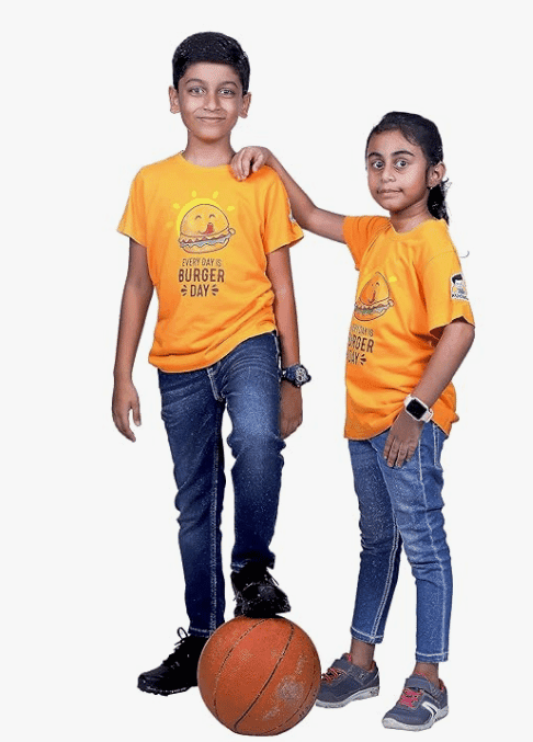 KUCHU Unisex Tshirt | Made of Super Combed Cotton-Modal Natural Fiber Better Than 100% Cotton| Soft & Breathable Fabric| Unique Digitally Printed Design |Vibrant Colour | Burger_Day view 2