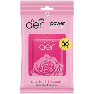 Godrej Aer Power Pocket - Long Lasting Bathroom Fragrance, Fresh Blossom, 10 G