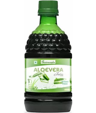 NUTROCOPIA Aloe Vera Juice | For Glowing Skin & Healthy Hair | Organic & Natural Juice Made With Cold Pressed Aloe Vera 400 ML