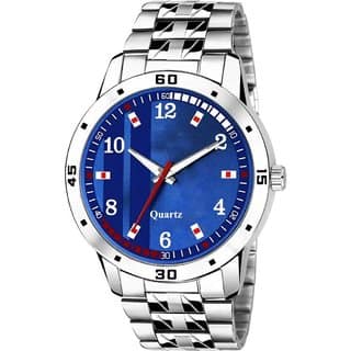 HRV Men's Round Dial Silver Strap Analog Watch
