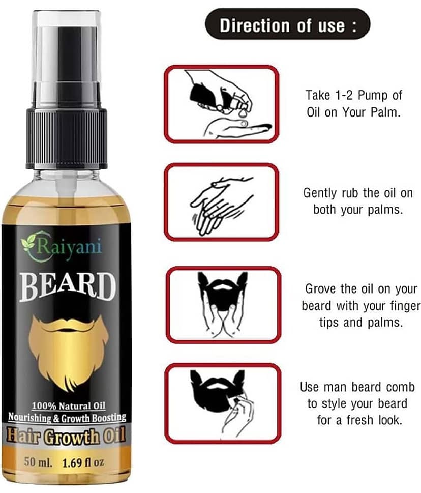 Raiyani Jojoba Oil Promotes Beard Growth Beard Oil 50 ml view 2