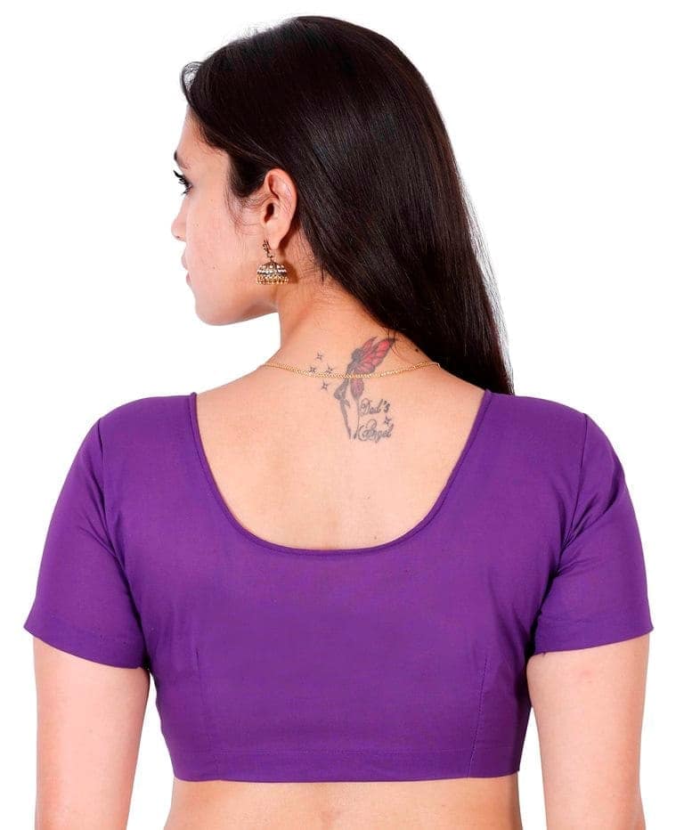 JISB Readymade blouse,Purple view 2
