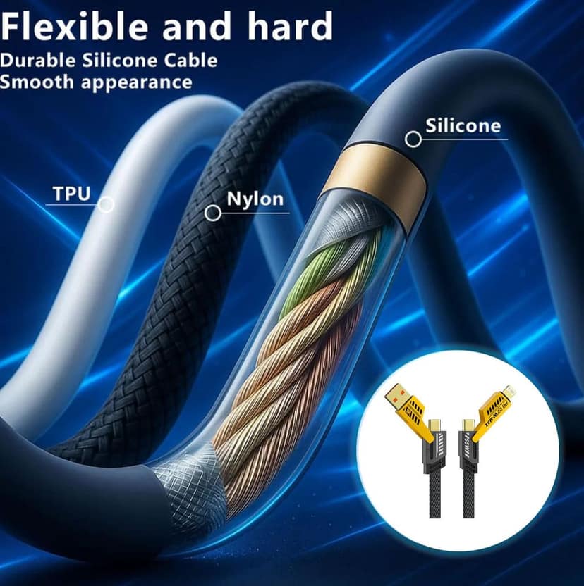 4 in 1 Fast Charging Cable With Multiport view 6