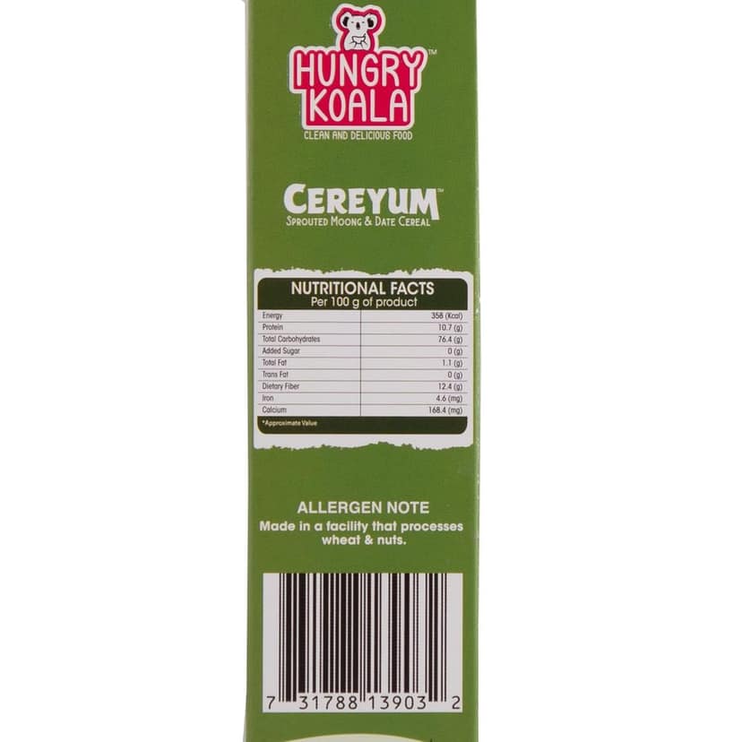 HUNGRY KOALA Sprouted Moong & Dates Cereal Made For Kids To Grow Healthy Made With Natural Ingredients No Preservative Or Additives Or Maida view 3