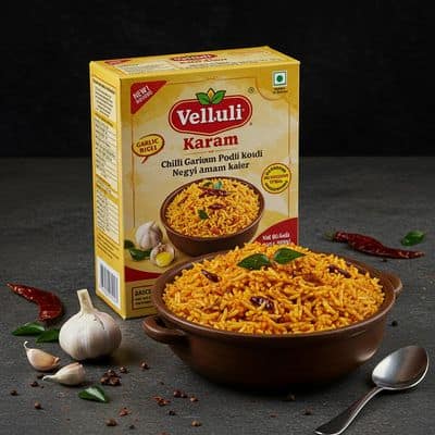 Velluli Karam Chilli Garlic Podi Neyyi Annam - Box 500ml