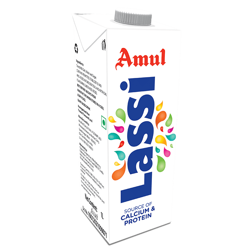 Amul Lassi - Rose Flavour, Source Of Calcium & Protein, 1 L Carton