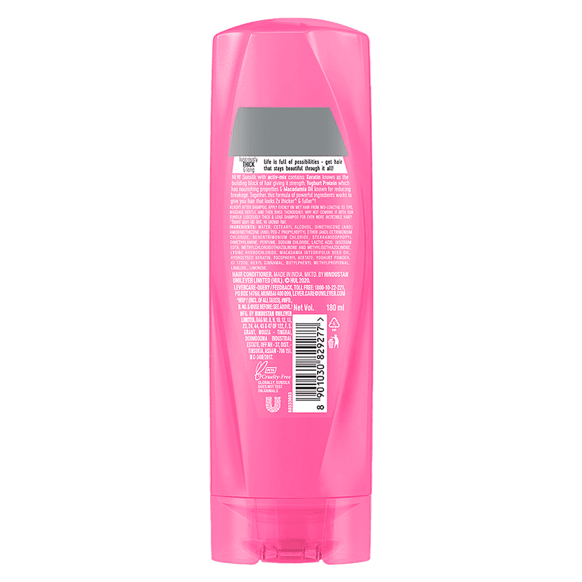 Sunsilk Conditioner - Lusciously Thick & Long Nourishing, 180 Ml view 2
