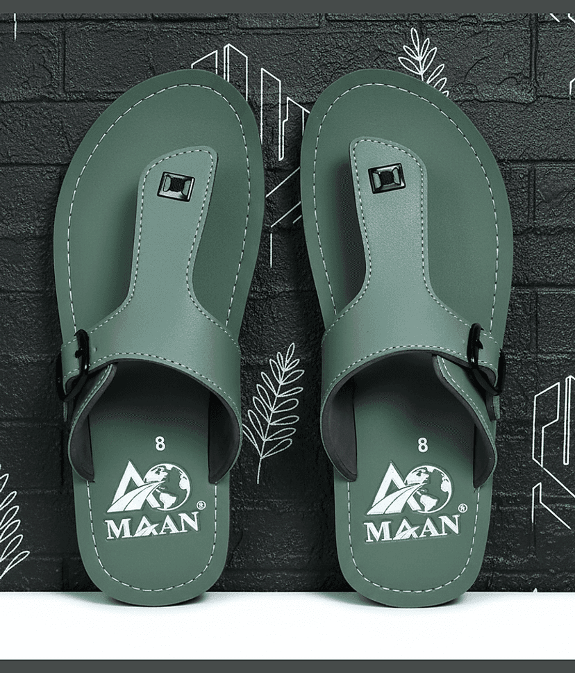 MAAN Sea Green Men's Thong Flip Flop
