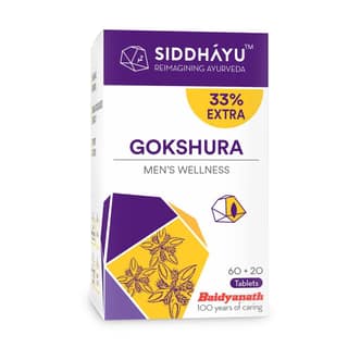 Baidyanath Siddhayu Gokshura 60 plus 20 Tab