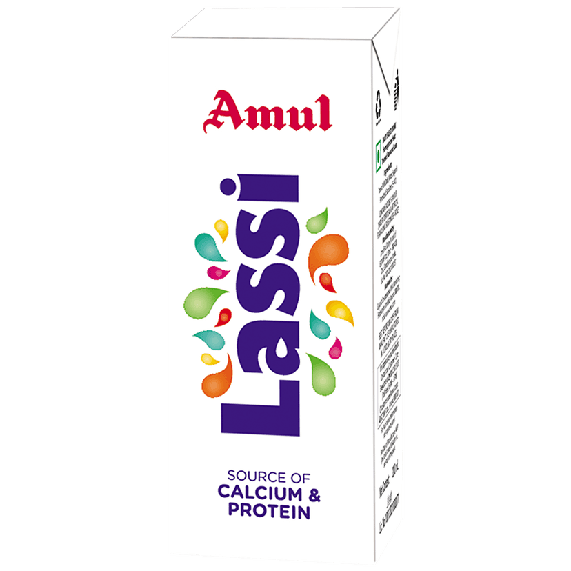 Amul Lassi - Rose Flavour, Source Of Calcium & Protein, 200 Ml Carton view 2