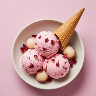Litchi Rose Ice Cream