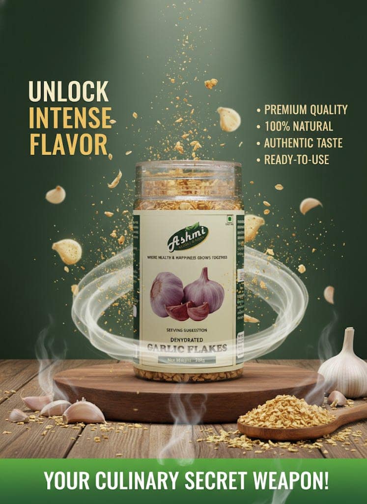 Dehydrated Garlic Flakes 100g - No Additives, Non-GMO, Vegan, Gluten-Free, Paleo-Friendly view 4
