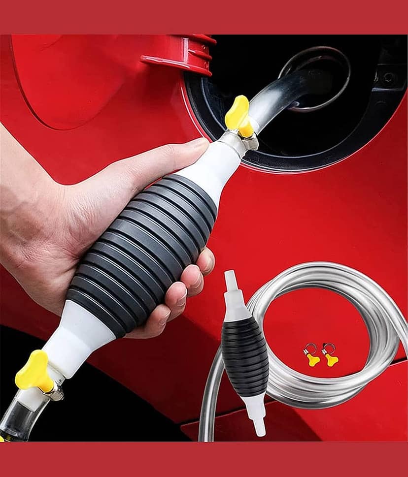 Fuel Transfer Pump Kit Tank Sucker Newest High Flow Hand Pump Portable Manual Car Fuel Transfer Pump for Petrol Diesel Oil Liquid Water Fish Tank with 2 M Pipe