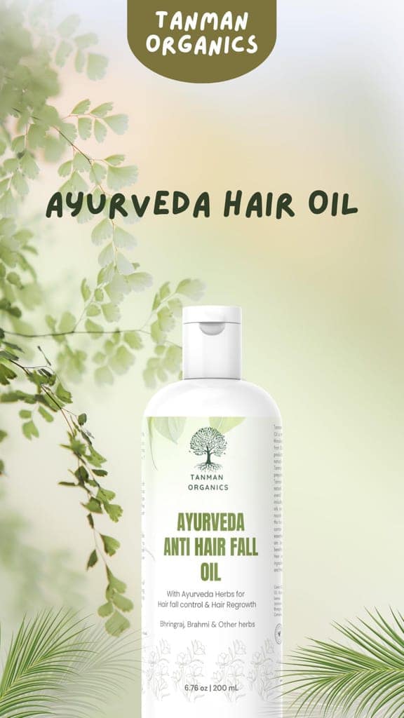 Tanman Organics Ayurvedic Anti-Hair Fall Oil | Prevents Dryness & Hair Breakage | Suitable for All Hair Types | Nourishing Hair Oil | Chemical-Free Hair Care (Pack of 1) (200 ml) view 5