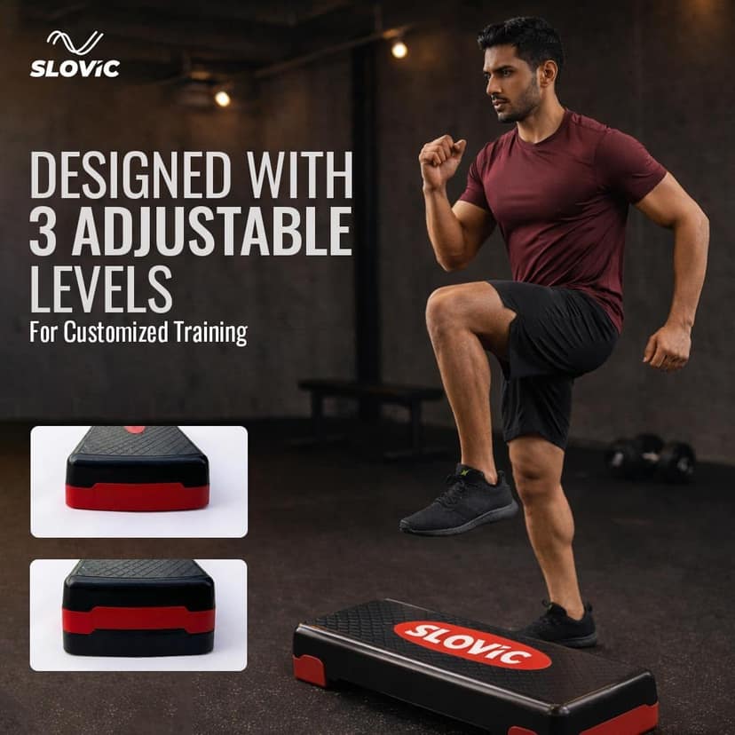 Slovic Adjustable Stepper - Black view 3