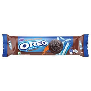 Cadbury Oreo Chocolate Flavour Cookie Sandwich Cream Biscuit, 113.75 g