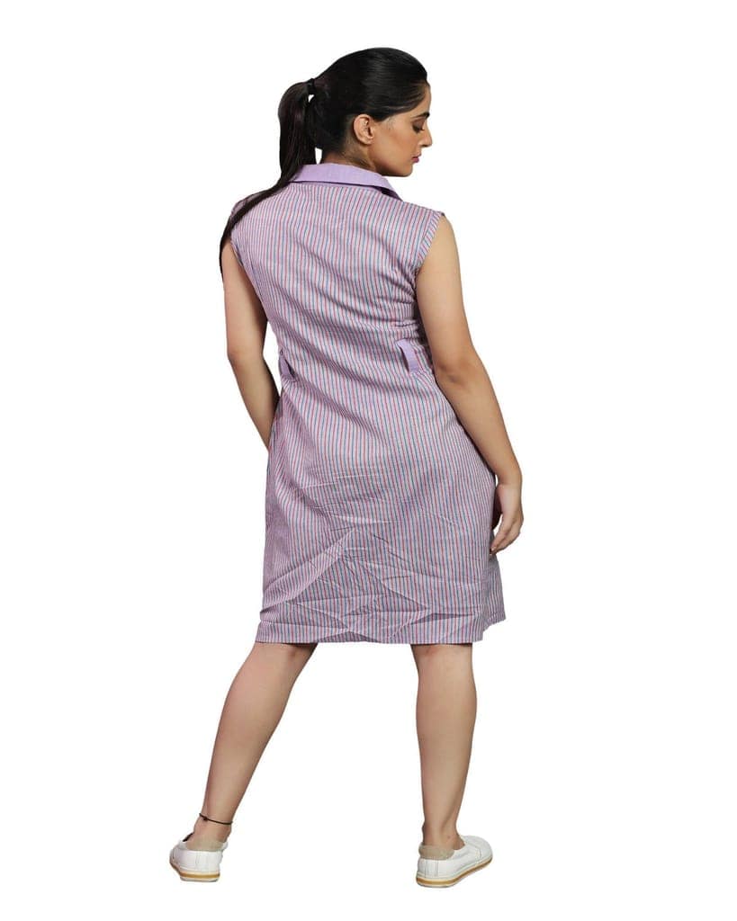 Purple Cow Handloom Cotton Tunic Dress view 4