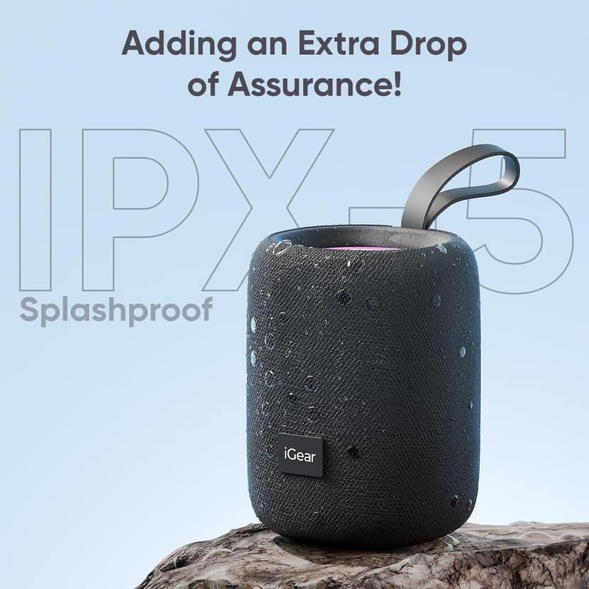 Roll 10W Portable Bluetooth Speaker - Immersive 360-Degree Surround Sound, Extended 7-Hour Playtime, Splashproof Design, True Wireless Stereo (TWS) Pairing, Portable with Travel Loop view 5