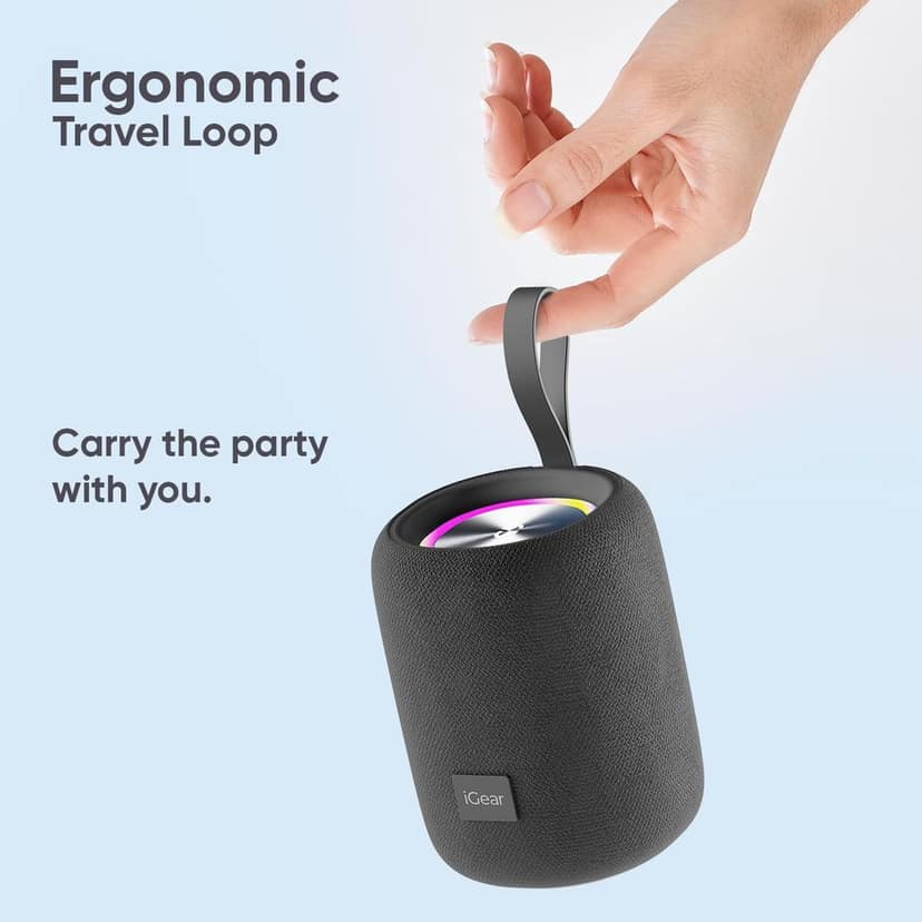 Roll 10W Portable Bluetooth Speaker - Immersive 360-Degree Surround Sound, Extended 7-Hour Playtime, Splashproof Design, True Wireless Stereo (TWS) Pairing, Portable with Travel Loop view 8