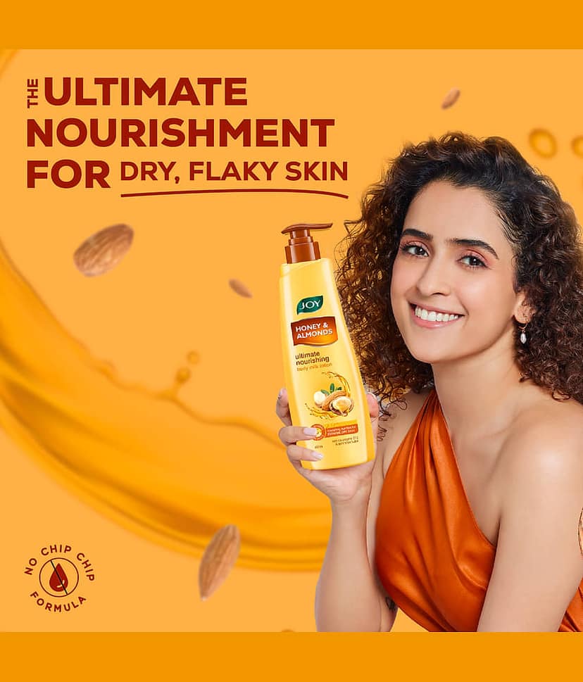Joy Honey & Almonds Ultimate Nourishing Body Milk Lotion With Shea Butter & Vitamin E 400ml (Pack of 1) view 2