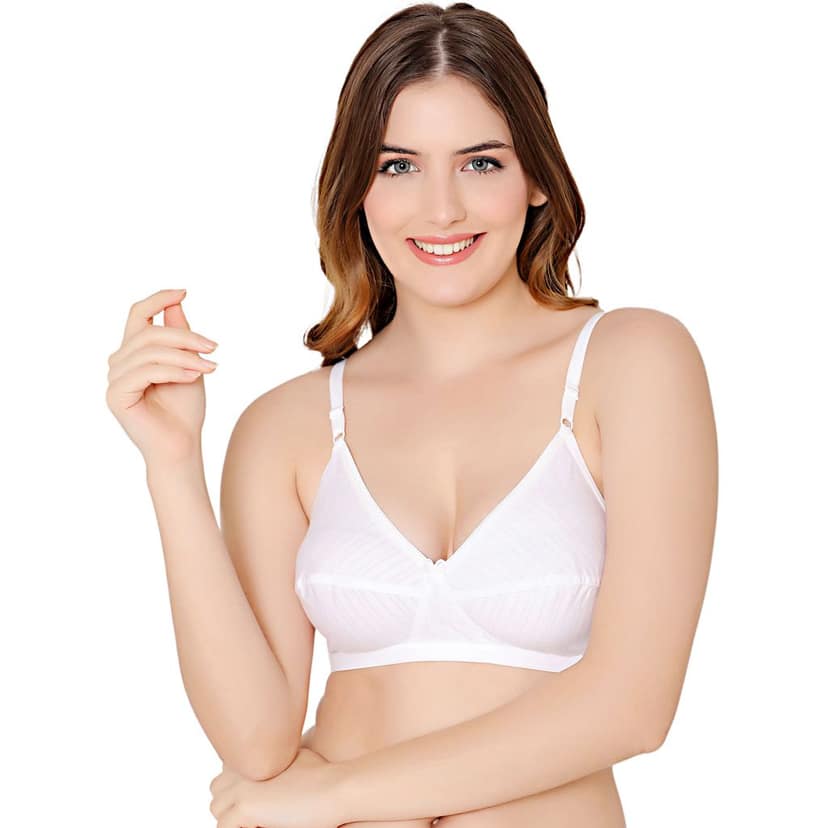 Bodycare polycotton wirefree adjustable straps comfortable non padded bra-1570B