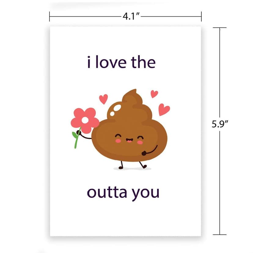 Rack Jack greeting cards - i love the poop outta you view 3