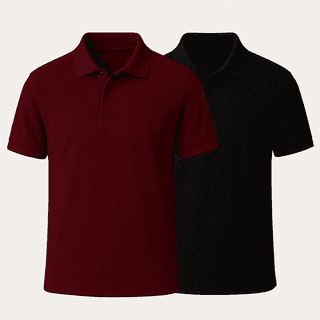 Heganwalk Men’s Polo T-Shirt – Pack of 2 ( Maroon, Black )