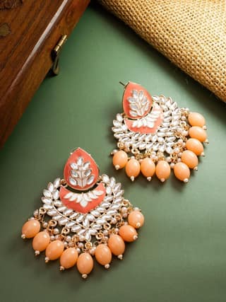 Morison Golden Crystal Earrings Radiance and Elegance Combined