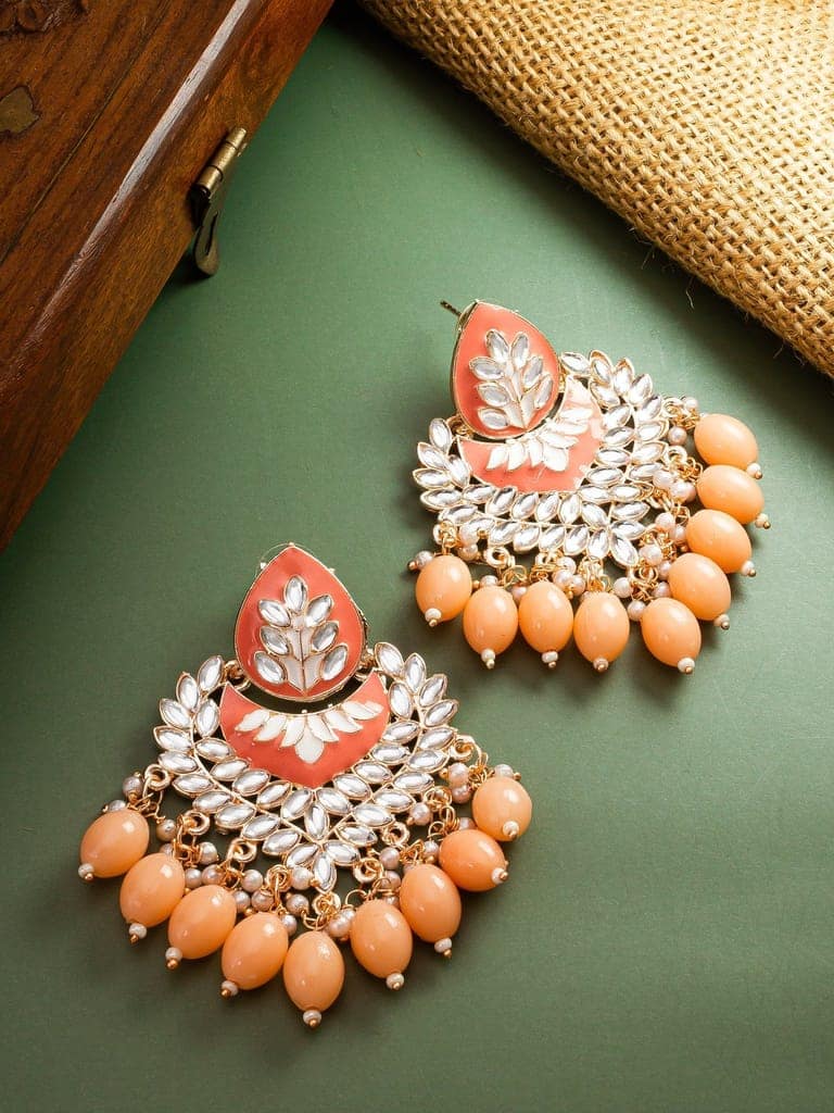 Morison Golden Crystal Earrings Radiance and Elegance Combined