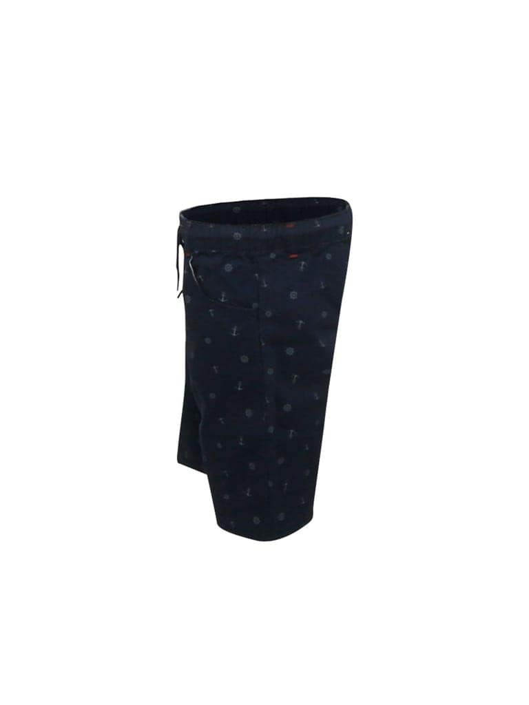 Boys Black Anchor Printed Shorts view 3