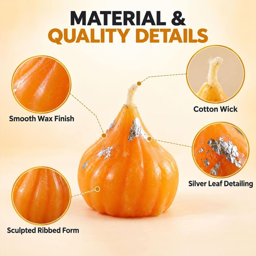 Modak Design Wax Candles for Diwali, Ganesh Pooja & Festive Gifting (6 Pc) view 3